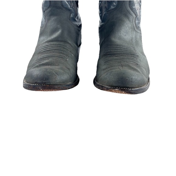 VTG Sanders Cowboy Boots Exotic Elephant Western Men's Sz 8.5 D Gray Rockabilly - Picture 5 of 9